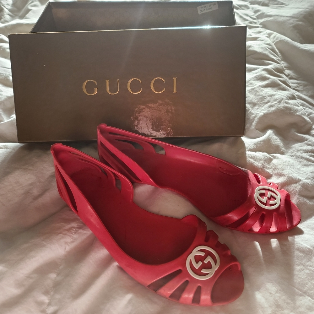 Gucci Jelly shoes.